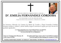 SEPELIO DE D&ordf;. EMILIA FERNANDEZ CORDOBA
