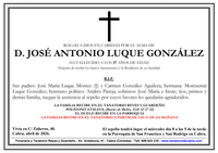 SEPELIO DE D. JOSE ANTONIO LUQUE GONZALEZ