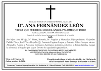 SEPELIO DE DO&Ntilde;A ANA FERNADEZ LEON