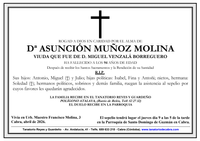 SEPELIO DE DO&Ntilde;A ASUNCION MU&Ntilde;OZ MOLINA