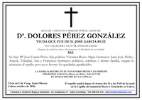 SEPELIO DE DO&Ntilde;A DOLORES PEREZ GONZALEZ