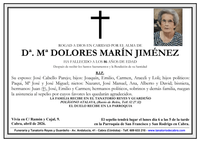 SEPELIO DE DO&Ntilde;A MARIA DOLORES MARIN JIMENEZ