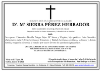 SEPELIO DE DO&Ntilde;A MARIA SIERRA PEREZ HERRADOR