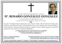 SEPELIO DE DO&Ntilde;A ROSARIO GONZALEZ GONZALEZ