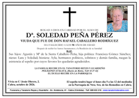 SEPELIO DE DO&Ntilde;A SOLEDAD PE&Ntilde;A PEREZ
