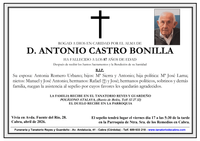 SEPELIO DE DON ANTONIO CASTRO BONILLA
