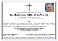 SEPELIO DE DON MANUEL NIETO LOPERA