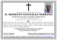 SEPELIO DE DON MODESTO GONZALEZ SERRANO