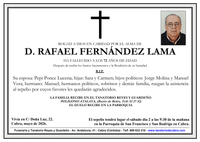 SEPELIO DE DON RAFAEL FERNANDEZ LAMA