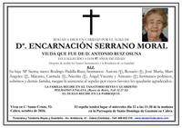 SEPELIO DE ENCARNACION SERRANO MORAL