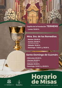 (HORARIO VERANO) MISAS SANTO DOMINGO Y NTRA. SRA. DE LOS REMEDIOS
