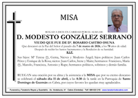 MISA DE D. MODESTO GONZALEZ SERRANO