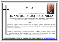 MISA DE DON ANTONIO CASTRO BONILLA